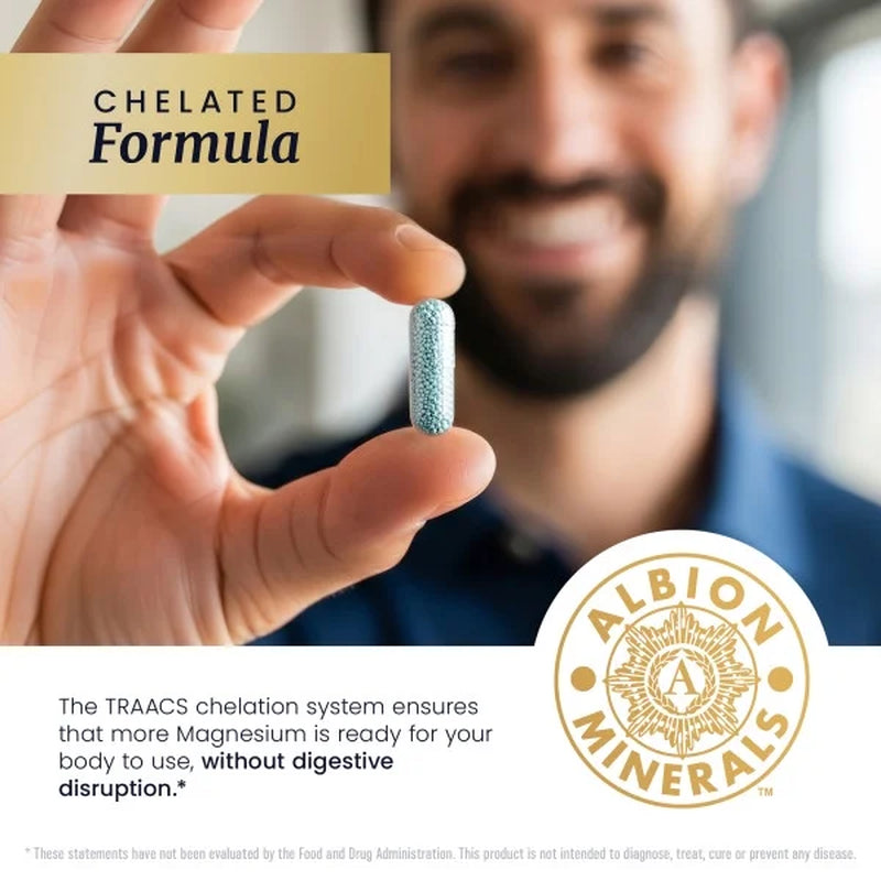 Magnesium Glycinate Supplement | Advanced Microbeadlets Chelated for Maximum Absorption | 400Mg Magnesium Bisglycinate Powder for Women & Men | 60 Ct