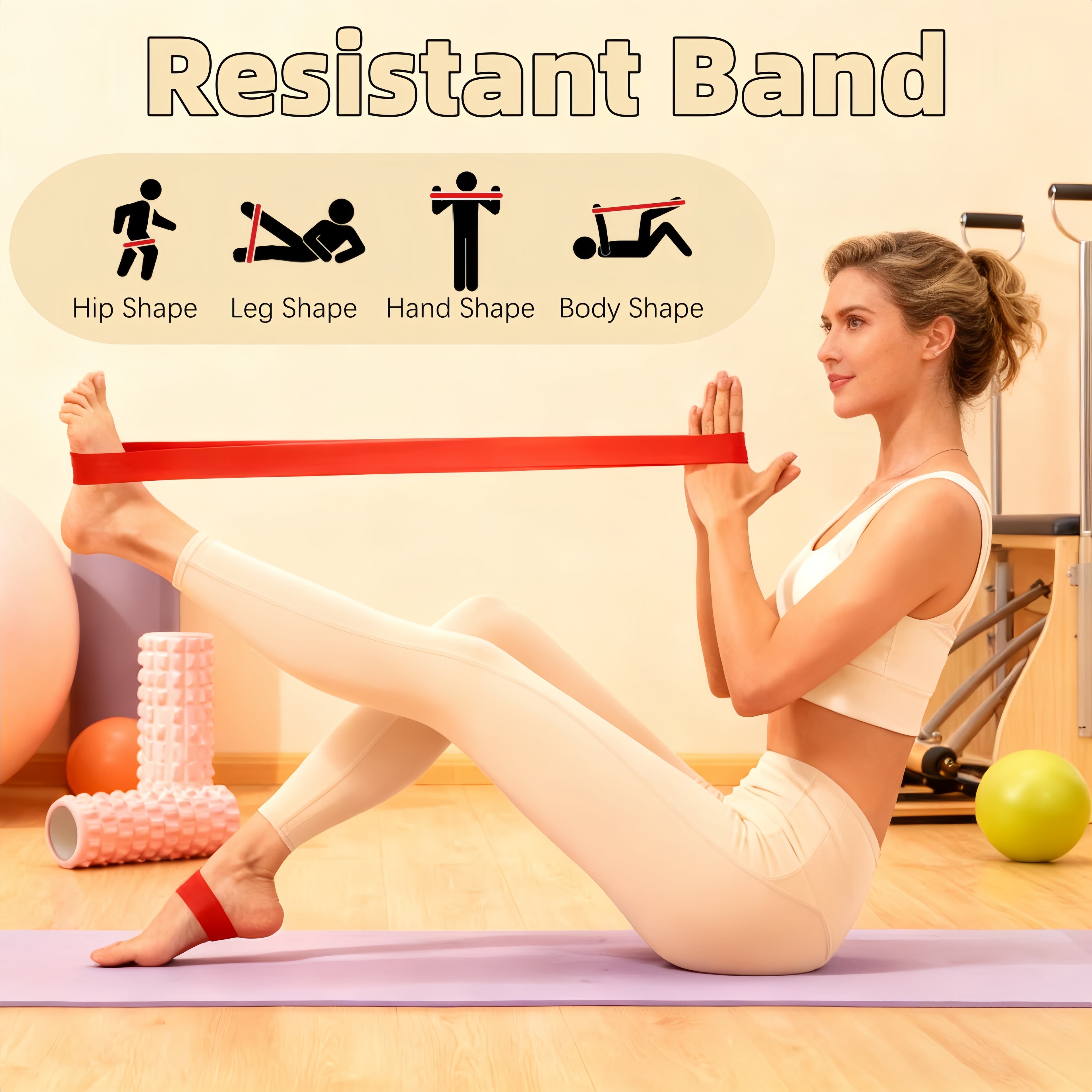 High Density 5-In-1 Black Exercise Foam Roller Set for Deep Tissue Muscle Massage, Whole Body