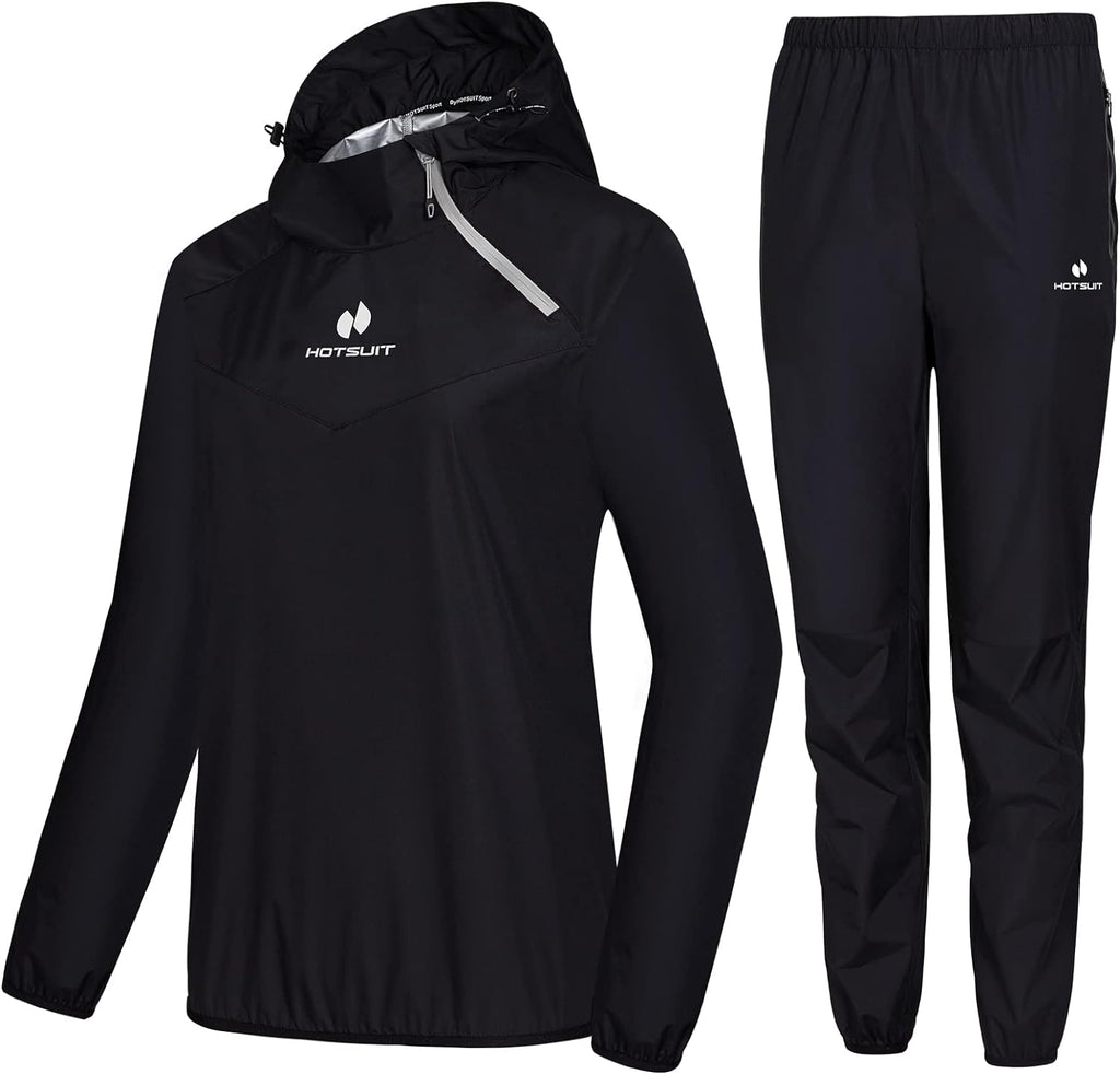 Sauna Suit for Women anti Rip Sweat Suit for Weight Loss Odorless Sauna Jacket Pant for Workout Gym