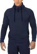 Men'S 1/4 Zip Fashion Pullover Hoodie Athletic Workout Fit Cotton Hooed Sweatshirts Casual Long Sleeve with Pocket