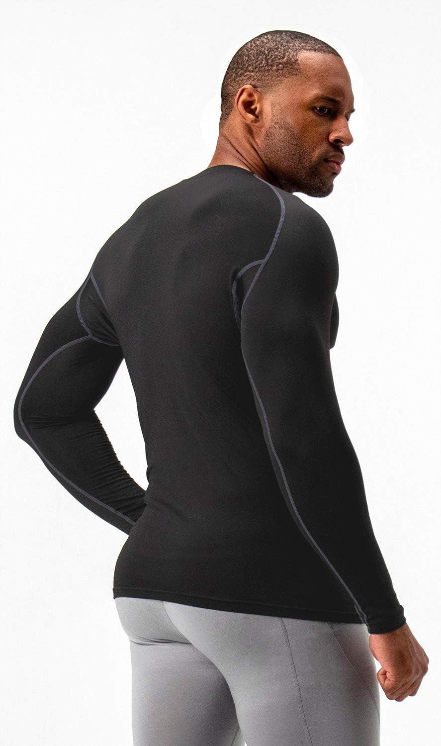 2 Pack Men'S Thermal Long Sleeve Compression Shirts