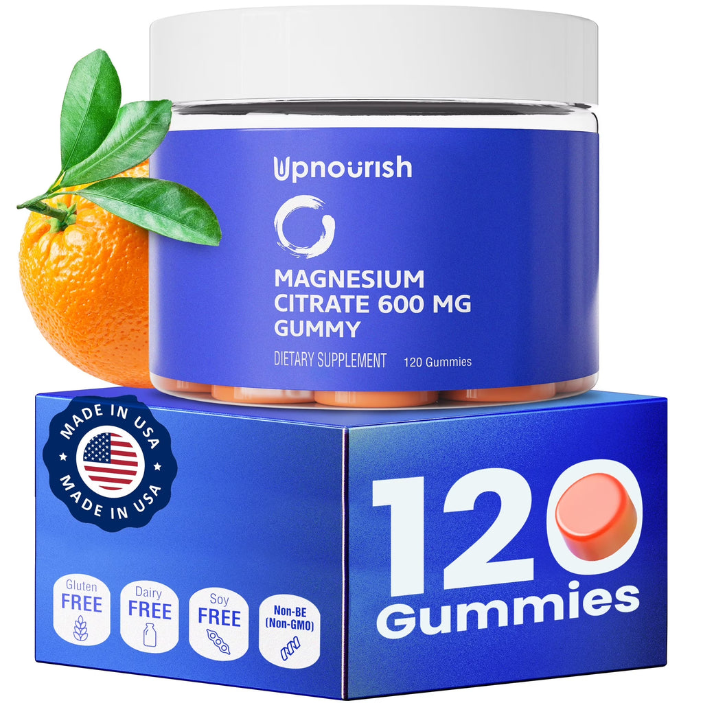 Magnesium Gummies for Adults & Kids Magnesium Citrate Gummies 600Mg, Magnesium Calm Supplement for Muscle Relaxation, Bone and Digestive Health, Citrato De Magnesio, Vegan, Non-Gmo 120Ct