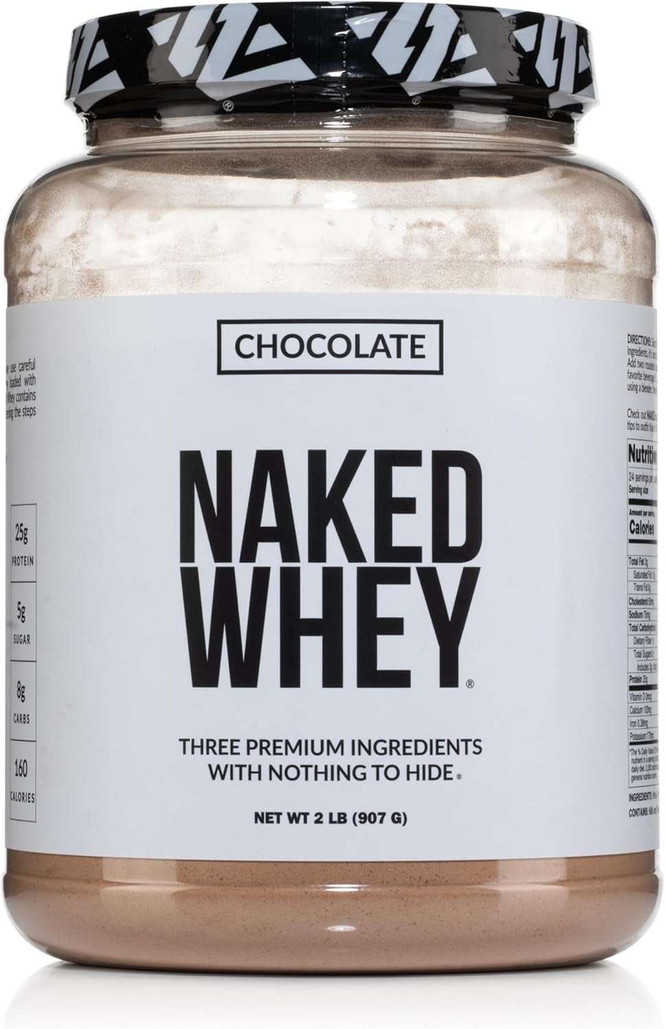 Naked Whey Chocolate Protein Powder - Only 3 Ingredients - Grass Fed Whey Protei