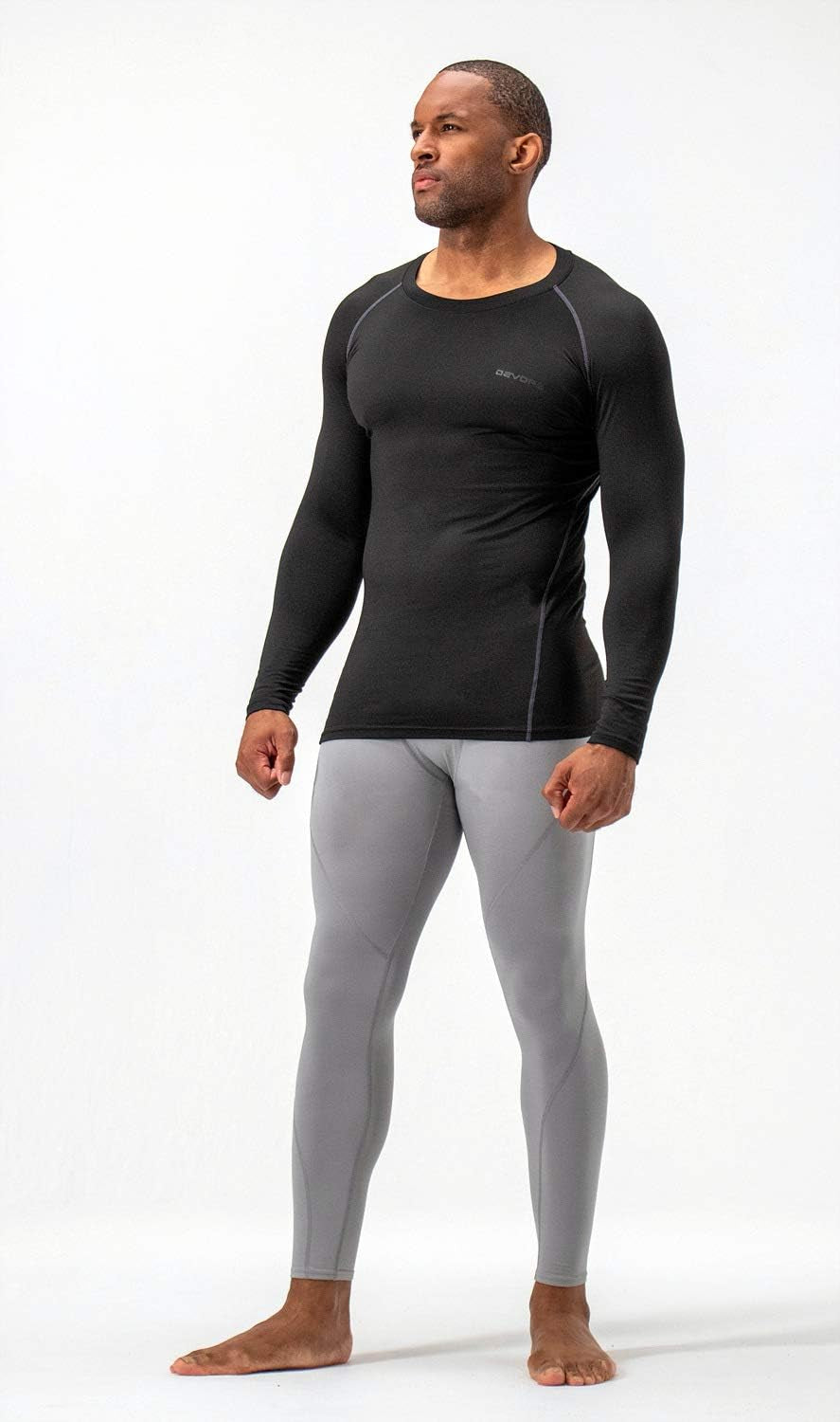 2 Pack Men'S Thermal Long Sleeve Compression Shirts