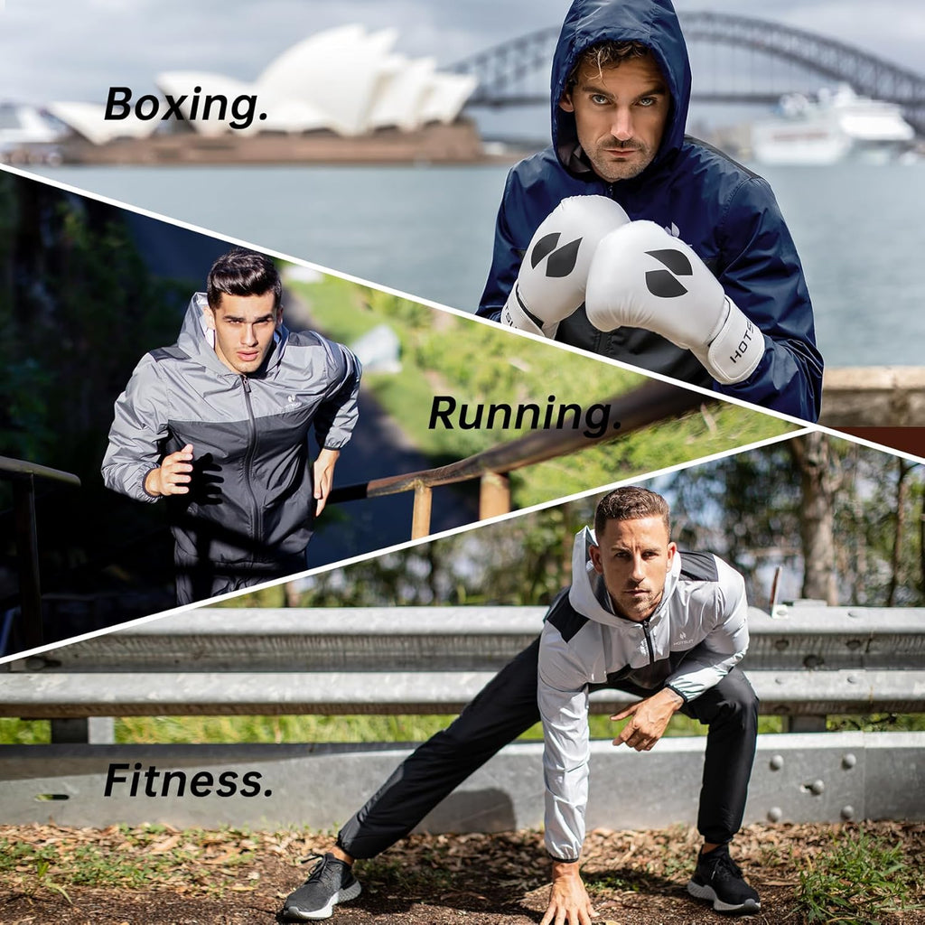 Sauna Suit for Men Weight Loss Sweat Suits Gym Workout Exercise Sauna Jacket Pant Full Body