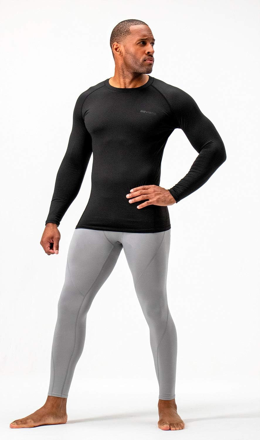 2 Pack Men'S Thermal Long Sleeve Compression Shirts