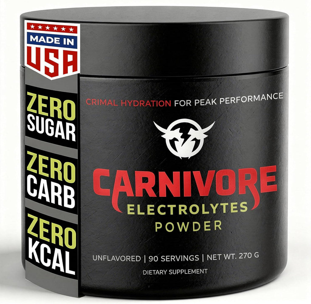 : Premium Hydration Powder for Carnivore Diet - Balanced Electrolyte Support, Zero Carb, Keto Friendly - Supplement for Optimal Energy & Recovery - 90 Servings (Unflavored)