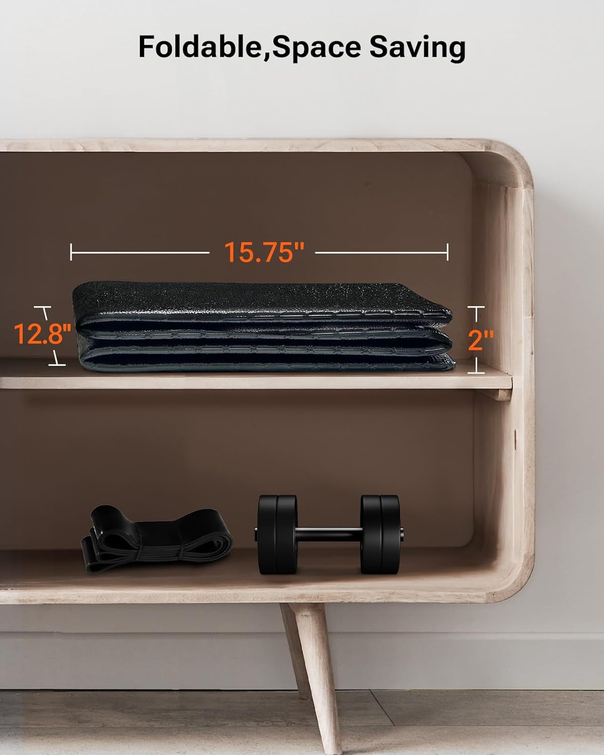 Foldable Treadmill Mat, Exercise Bike Mats for Home Gym Workout, Waterproof Non-Slip Exercise Equipment Mat Floor Protector for Indoor Walking Pad, Cycles, Rowing Machine, Elliptical