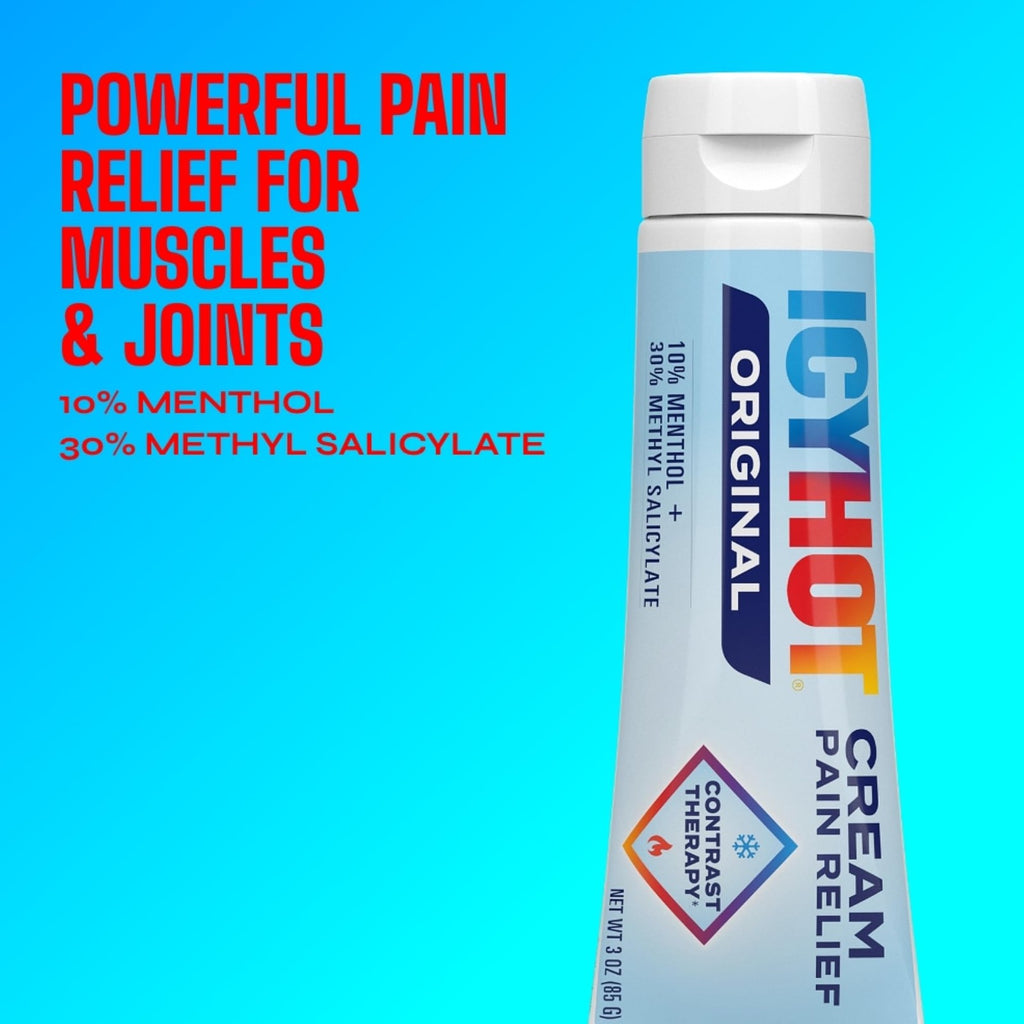Icy Hot Original Pain Relief Cream 3 Oz Extra Strength for Muscle Aches