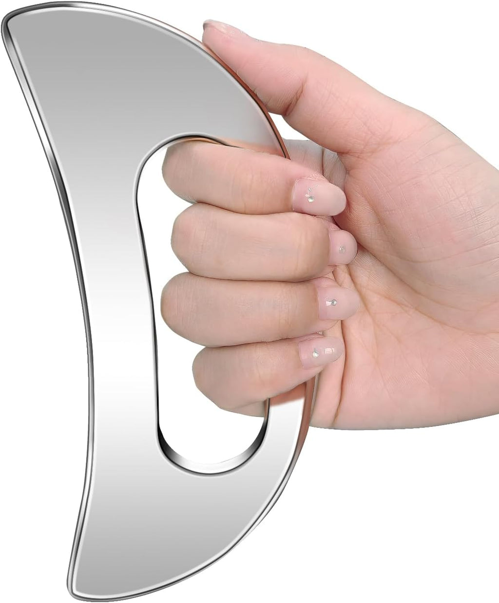 Gua Sha Massage Tool with Handle (Stainless Steel) ，Body Muscle Massage Scraper