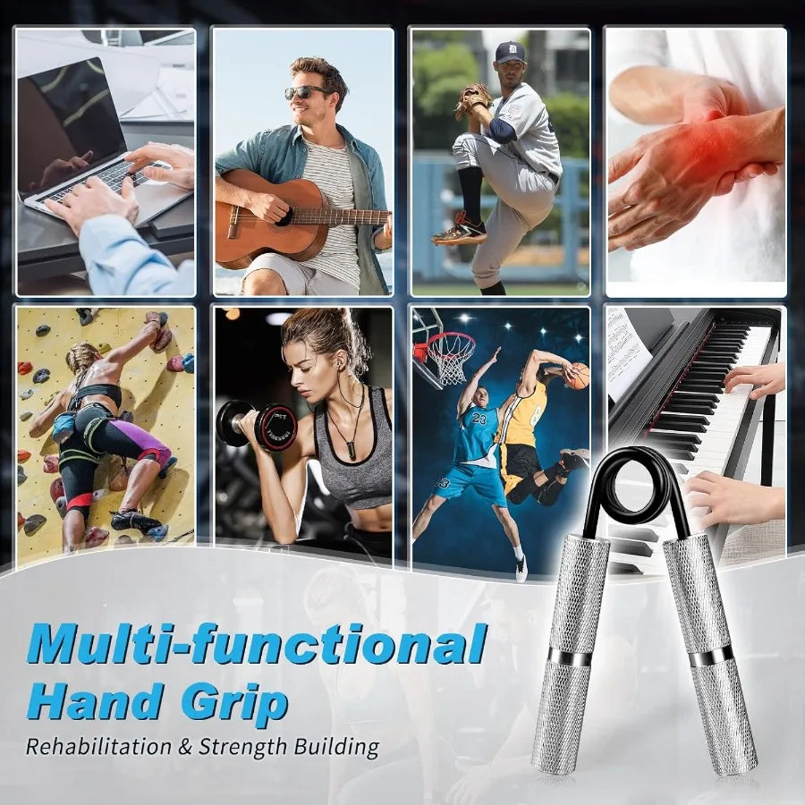 Grip Strength Trainer 4 Pack,50Lb-200Lb Hand Exerciser Gripper Forearm Finger Strengthener Non-Slip Suitable for Hand Rehabilitation Finger Strength Training, Muscle Building, Home Gym