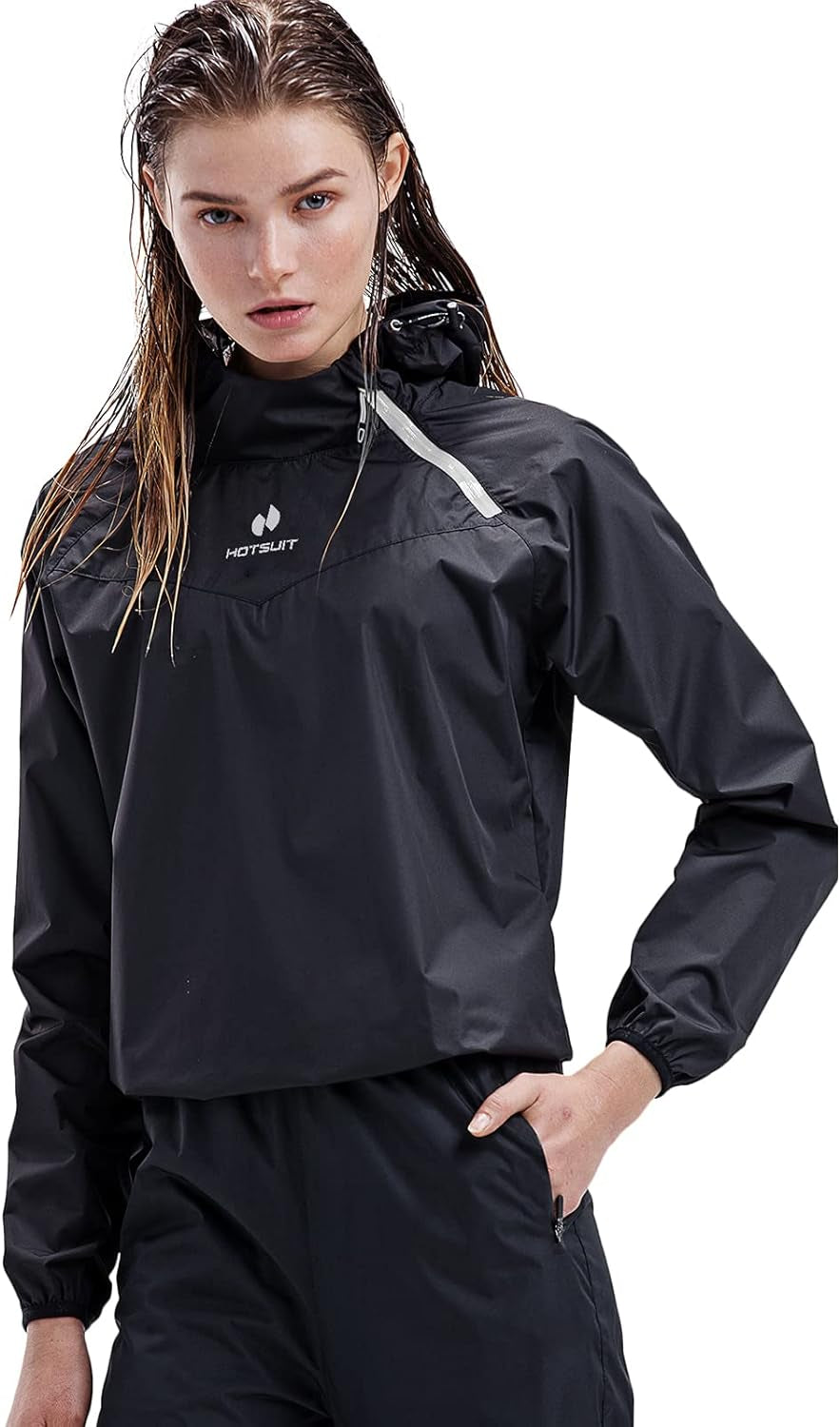 Sauna Suit for Women anti Rip Sweat Suit for Weight Loss Odorless Sauna Jacket Pant for Workout Gym