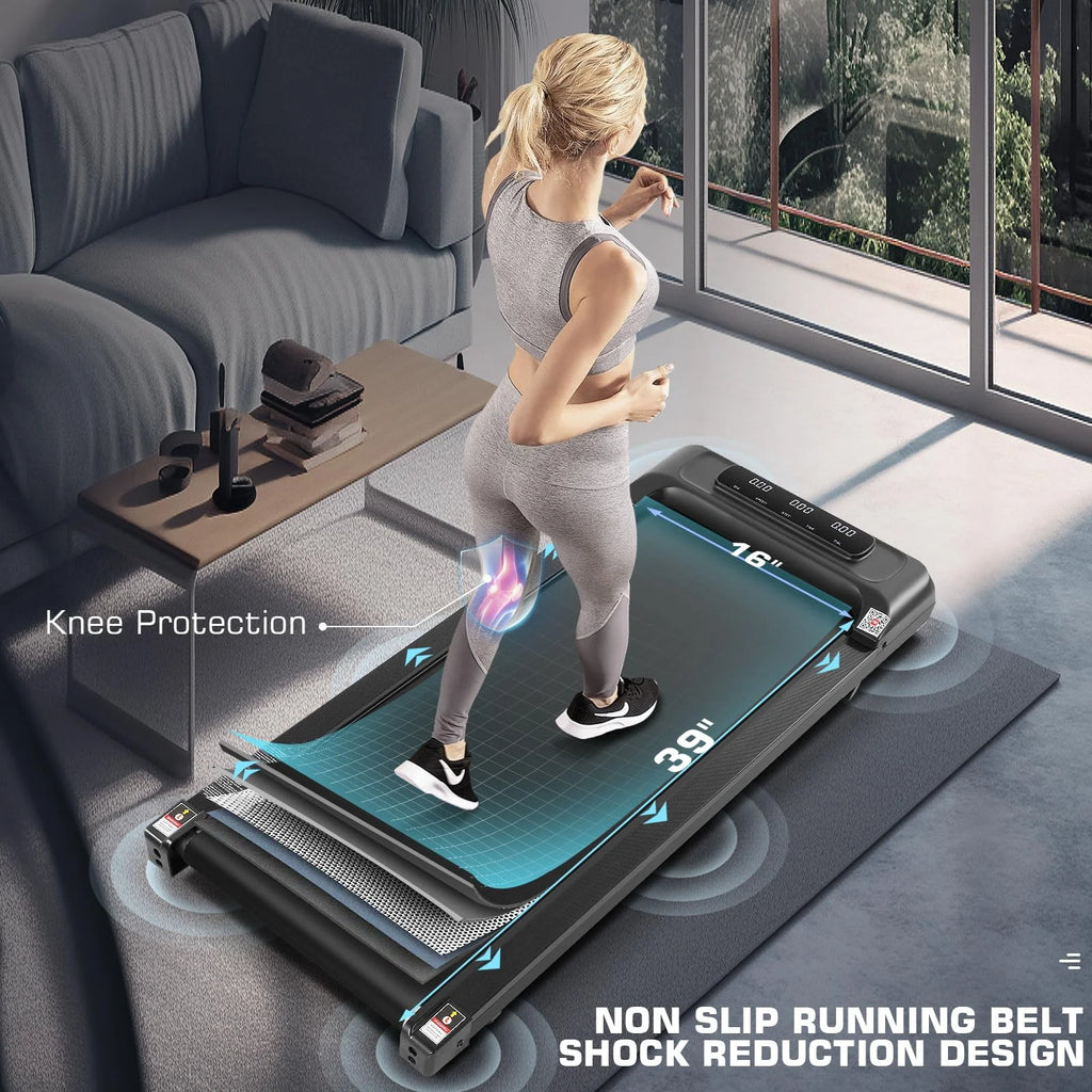 Walking Treadmills for Home, Walking Pad Treadmill with App & Remote Control, Slim & Portable