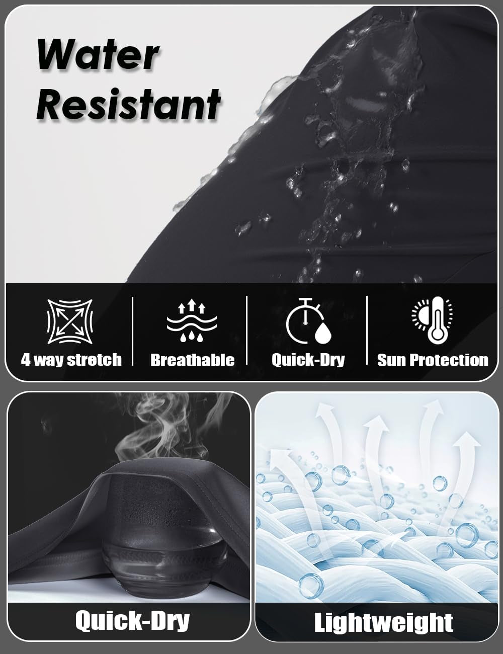 Men'S Joggers Lightweight Quick Dry Pants Athletic Hiking Workout Elastic Waist Sweatpants with Pockets