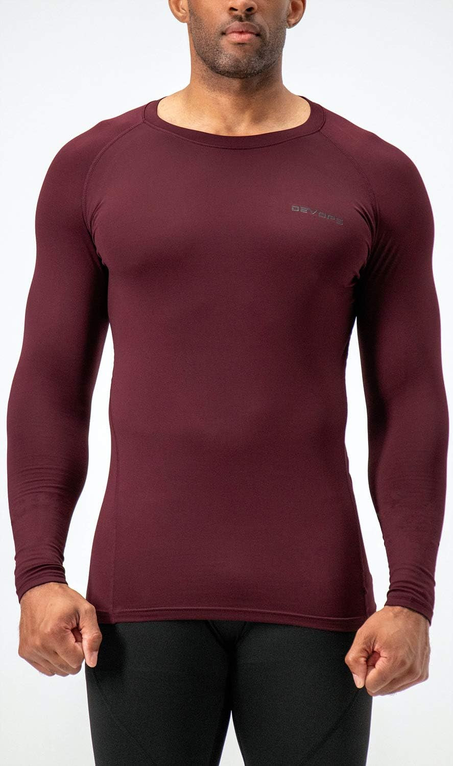 2 Pack Men'S Thermal Long Sleeve Compression Shirts