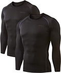 2 Pack Men'S Thermal Long Sleeve Compression Shirts