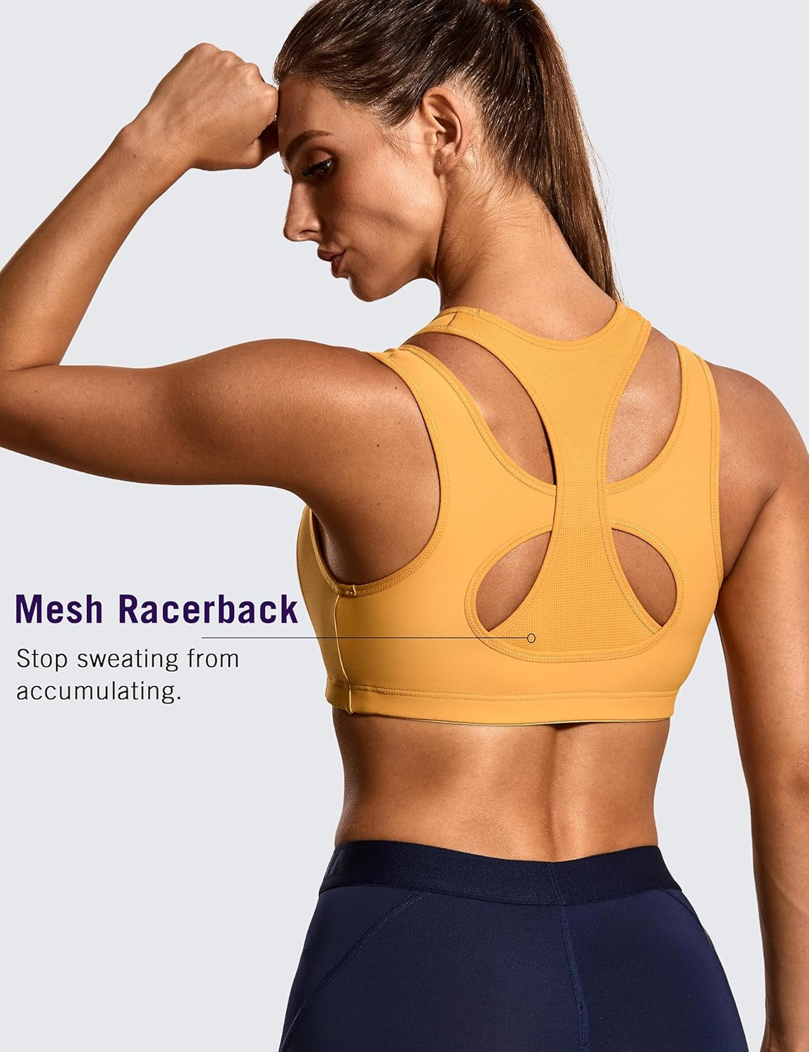Sports Bras for Women High Support Mesh Full Coverage Racerback Wireless No Bounce Running Bras